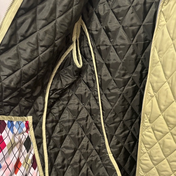 Lands' End Woman’s Light Olive Quilted Jacket - Picture 3 of 4